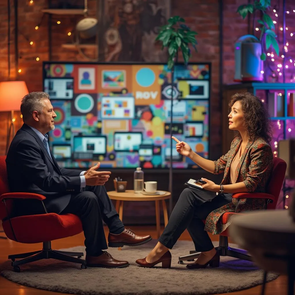 Entrevista en televisión